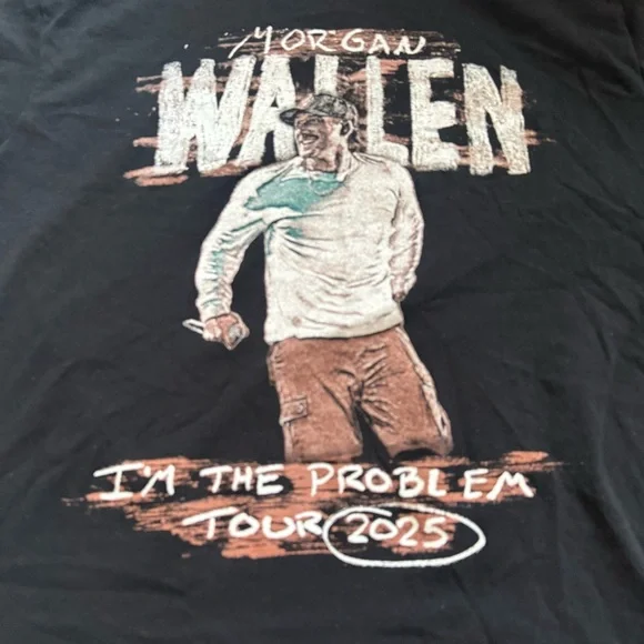 Morgan Wallen 2025 I’m the Problem Concert Tour Graphic Tee Women’s T-shirt Sz L - Picture 6 of 6